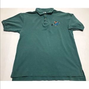 Vintage Disney Goofy Embroidered logo Green Polo